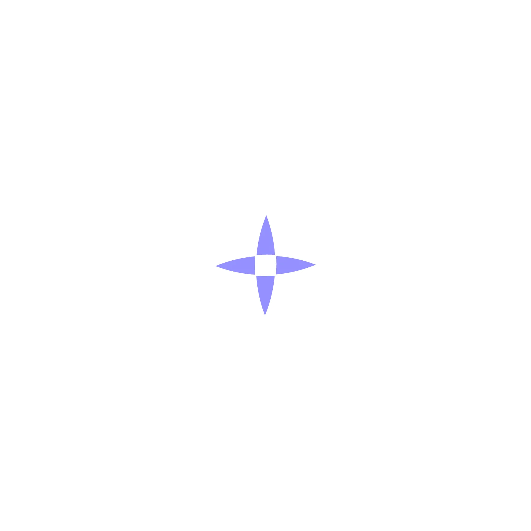 「Customer Success（カスタマーサクセス）」「Engineer（エンジニア）」「Design（デザイン）」「Marketing（マーケティング）」の4つの円が重なったベン図。各円は英語と日本語でラベルされており、それぞれの交差領域が斜線で示されている。中央にはすべての円が重なる青紫色の領域があり、4領域の協働による中心的な価値創出を象徴している。